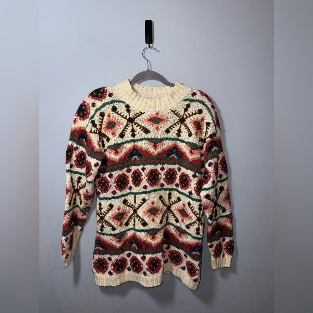 Paul Harris Women’s VTG Aztec western Rame Knit Sweater Size Small EUC
